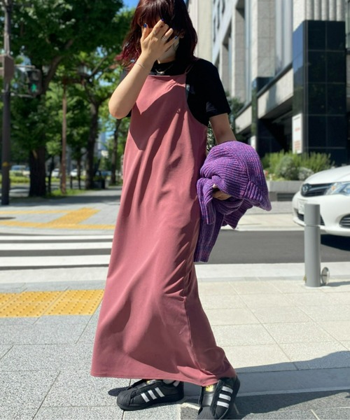 CPCM（シーピーシーエム）の「バッククロスポンチキャミワンピース（ワンピース・レディース・ブラック/ピンク/ブルー・FREE）」の10枚目の写真