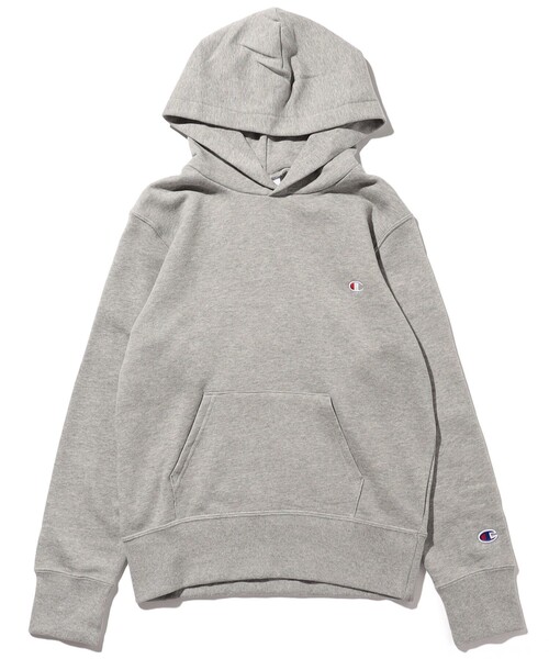 FREAK'S STORE（フリークスストア）の「WEB限定 Champion/チャンピオン KIDS SWT PK/キッズ フーデッドスウェットシャツ/パーカー/CK-T101（パーカー・キッズ・グレー/ブラック/ベージュ/ネイビー・100/120/140/110/130/150）」の2枚目の写真