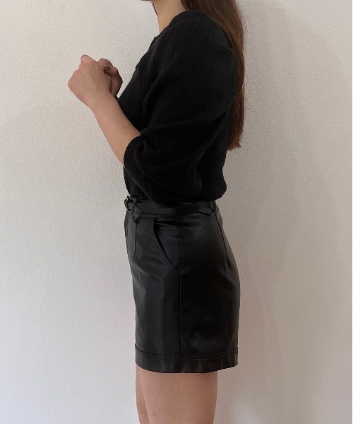 titty＆Co. PETIT（ティティアンドコープティ）の「【titty&Co.PETIT】フェイクレザーショーパン（その他パンツ・レディース・ブラック/モカ・SMALL/MEDIUM）」の10枚目の写真