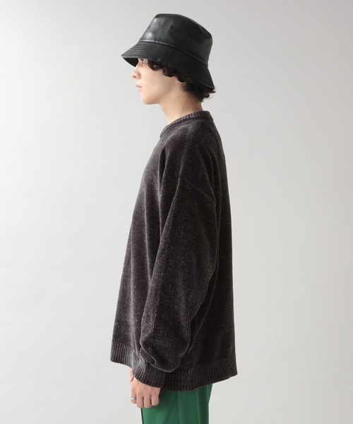 RAGEBLUE（レイジブルー）の「＜もっちり滑らか＞モールニットクルー（Tシャツ/カットソー・メンズ・ダークグリーン/オフホワイト/ピンク/ブルー/スミクロ・SMALL/MEDIUM/LARGE）」の10枚目の写真