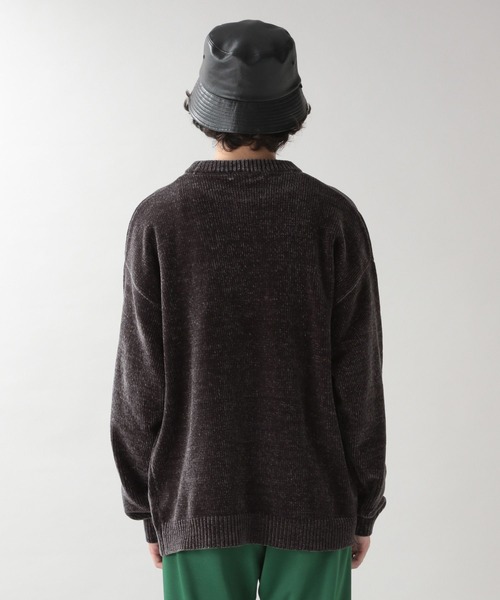 RAGEBLUE（レイジブルー）の「＜もっちり滑らか＞モールニットクルー（Tシャツ/カットソー・メンズ・ダークグリーン/オフホワイト/ピンク/ブルー/スミクロ・SMALL/MEDIUM/LARGE）」の11枚目の写真