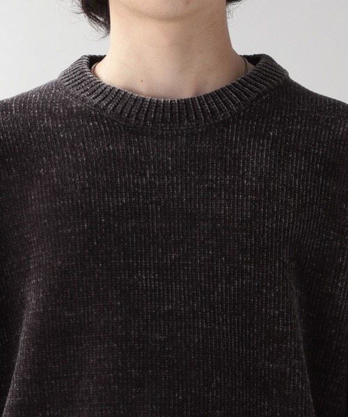 RAGEBLUE（レイジブルー）の「＜もっちり滑らか＞モールニットクルー（Tシャツ/カットソー・メンズ・ダークグリーン/オフホワイト/ピンク/ブルー/スミクロ・SMALL/MEDIUM/LARGE）」の12枚目の写真