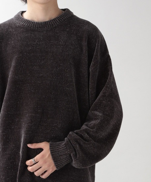 RAGEBLUE（レイジブルー）の「＜もっちり滑らか＞モールニットクルー（Tシャツ/カットソー・メンズ・ダークグリーン/オフホワイト/ピンク/ブルー/スミクロ・SMALL/MEDIUM/LARGE）」の13枚目の写真