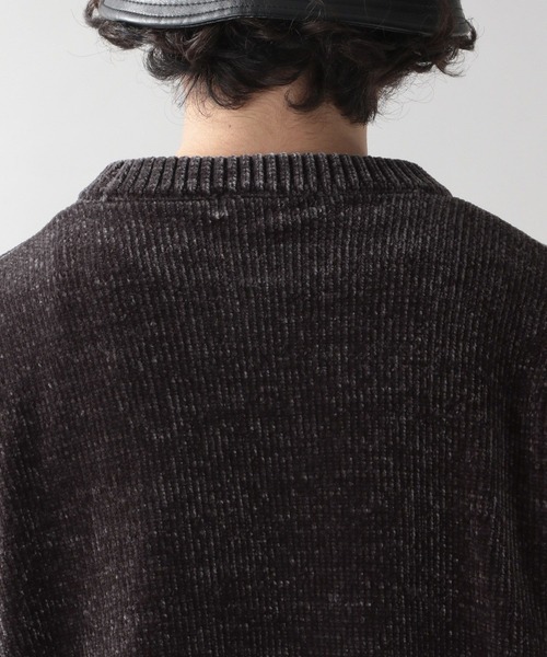 RAGEBLUE（レイジブルー）の「＜もっちり滑らか＞モールニットクルー（Tシャツ/カットソー・メンズ・ダークグリーン/オフホワイト/ピンク/ブルー/スミクロ・SMALL/MEDIUM/LARGE）」の16枚目の写真