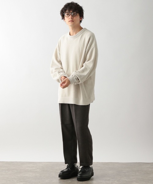 RAGEBLUE（レイジブルー）の「＜もっちり滑らか＞モールニットクルー（Tシャツ/カットソー・メンズ・ダークグリーン/オフホワイト/ピンク/ブルー/スミクロ・SMALL/MEDIUM/LARGE）」の20枚目の写真