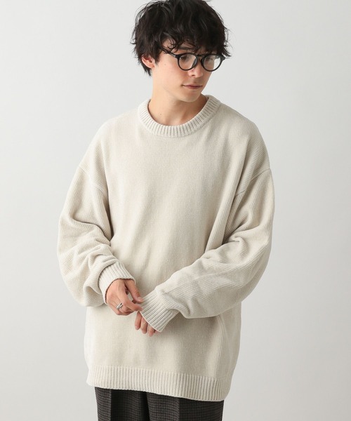 RAGEBLUE（レイジブルー）の「＜もっちり滑らか＞モールニットクルー（Tシャツ/カットソー・メンズ・ダークグリーン/オフホワイト/ピンク/ブルー/スミクロ・SMALL/MEDIUM/LARGE）」の22枚目の写真