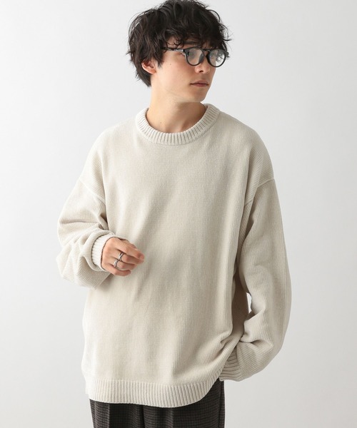 RAGEBLUE（レイジブルー）の「＜もっちり滑らか＞モールニットクルー（Tシャツ/カットソー・メンズ・ダークグリーン/オフホワイト/ピンク/ブルー/スミクロ・SMALL/MEDIUM/LARGE）」の21枚目の写真