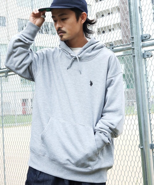 U.S. POLO ASSN.(ユーエスポロアッスン)の「U.S. POLO ASSN. / ユーエスポロアッスン 別注 コラボ ビッグシルエット 裏毛 プルオーバー パーカー(パーカー・メンズ・ホワイト系その他/ブラック系その他/グレー系その他/グリーン系その他/ブルー系その他/ホワイト系その他2/ブラック系その他2/グレー系その他2/グレー系その他3/グレー系その他4/グリーン系その他2/ブルー系その他2/ブルー系その他3・MEDIUM/LARGE)」の5枚目の写真
