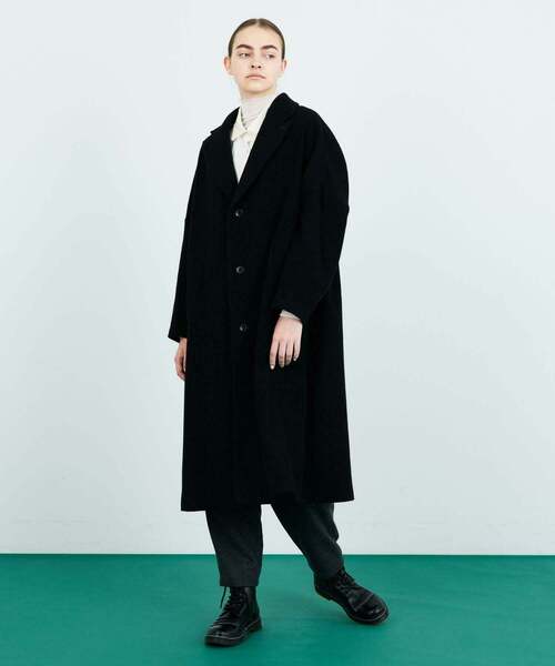 FRAPBOIS（フラボア）の「ウールモッサ チェスターコート（チェスターコート・レディース・グレー/ブラック・1/2）」の2枚目の写真