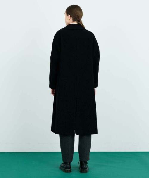 FRAPBOIS（フラボア）の「ウールモッサ チェスターコート（チェスターコート・レディース・グレー/ブラック・1/2）」の4枚目の写真