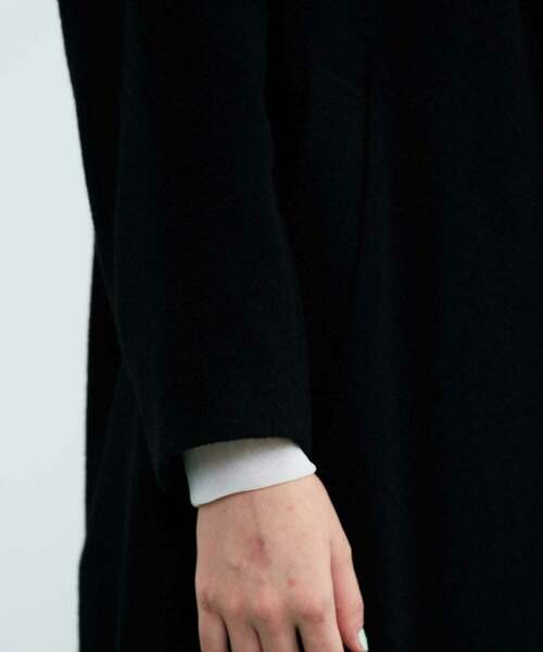 FRAPBOIS（フラボア）の「ウールモッサ チェスターコート（チェスターコート・レディース・グレー/ブラック・1/2）」の6枚目の写真