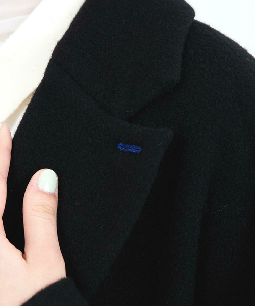 FRAPBOIS（フラボア）の「ウールモッサ チェスターコート（チェスターコート・レディース・グレー/ブラック・1/2）」の9枚目の写真