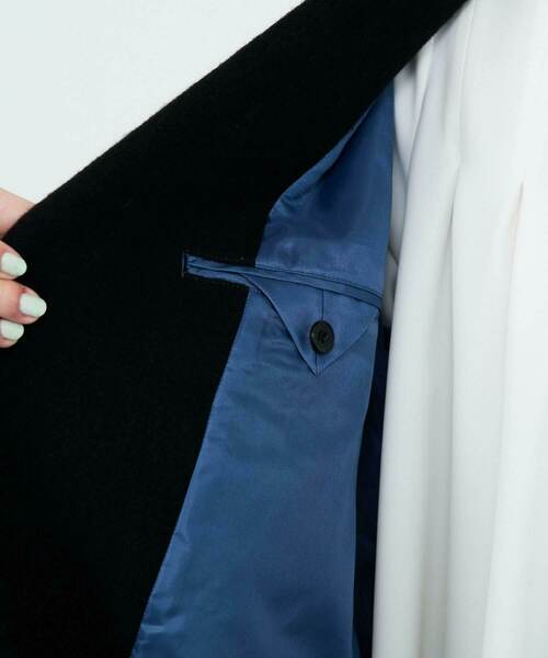 FRAPBOIS（フラボア）の「ウールモッサ チェスターコート（チェスターコート・レディース・グレー/ブラック・1/2）」の11枚目の写真