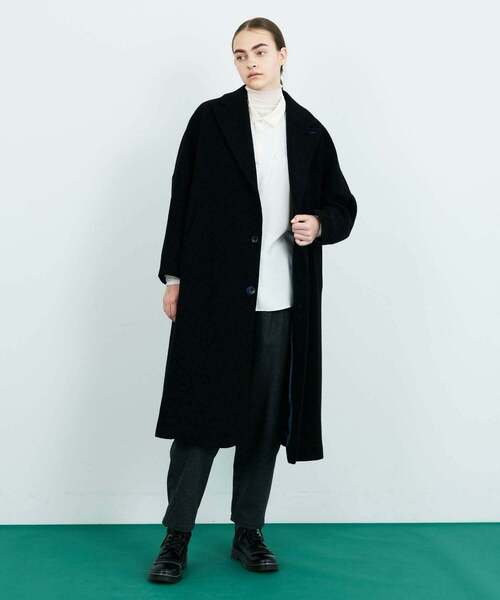 FRAPBOIS（フラボア）の「ウールモッサ チェスターコート（チェスターコート・レディース・グレー/ブラック・1/2）」の13枚目の写真