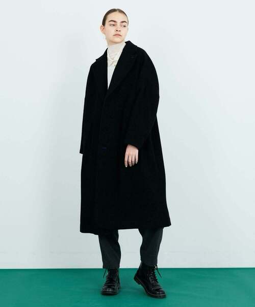 FRAPBOIS（フラボア）の「ウールモッサ チェスターコート（チェスターコート・レディース・グレー/ブラック・1/2）」の14枚目の写真