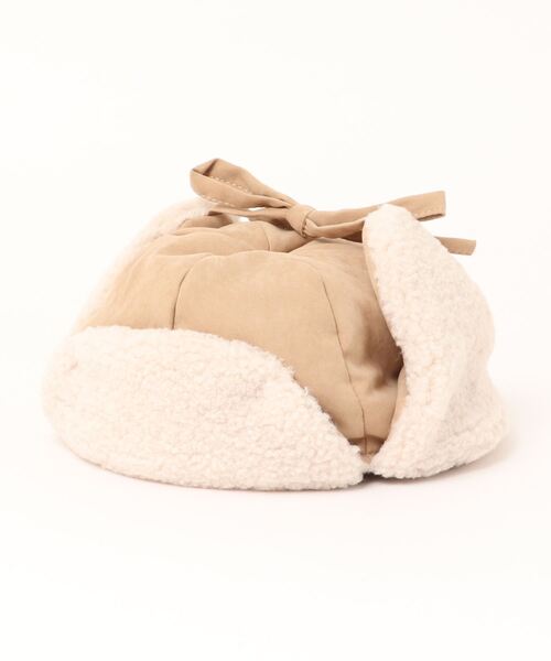Samansa Mos2 Lagom(サマンサモスモスラーゴム)の「フライトキャップ(キャップ・キッズ・カーキ/ライトベージュ・MEDIUM/LARGE)」の2枚目の写真