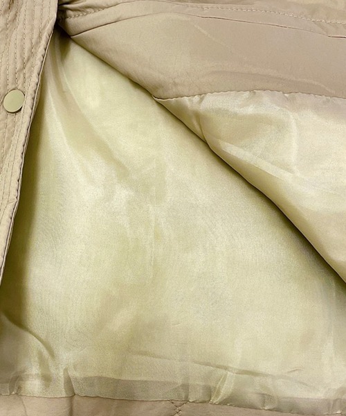 DAY CLOSET（デイ クローゼット）の「レディース キルティングフェイクダウンジャケット+腰紐 2点セット（ダウンジャケット/コート・レディース・ホワイト/ブラック/モカ・ONE SIZE）」の12枚目の写真