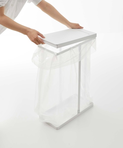 tower(タワー)の「WEB限定 tower スリム蓋付き分別ゴミ袋ホルダー 45L ホワイト(ダストボックス・レディース・ホワイト・FREE)」の6枚目の写真