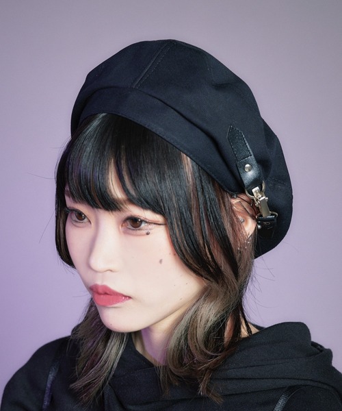 WEGO(ウィゴー)の「WEGO/【一部店限定】バックル付きベレー(ハンチング/ベレー帽・レディース・ブラック・FREE)」の2枚目の写真