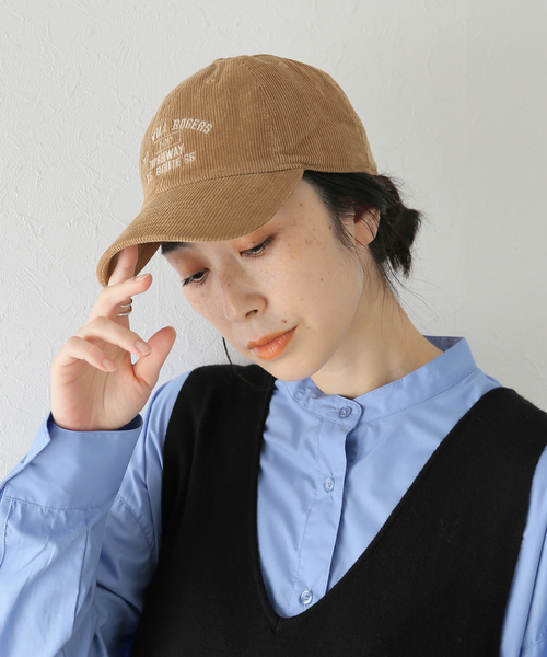B.C STOCK(ベーセーストック)の「コーデュロイcap(キャップ・レディース・ベージュ/ブラック/アイボリー/グリーン・FREE)」の4枚目の写真