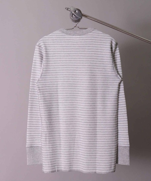 JEMORGAN（ジェーイーモーガン）の「(LK)【JEMORGAN】【パックT】ワッフル ボーダー 長袖 Tシャツ（Tシャツ/カットソー・メンズ・ワイン/ネイビー/杢グレー/グリーン/ナチュラル・X-LARGE/LARGE/MEDIUM）」の10枚目の写真