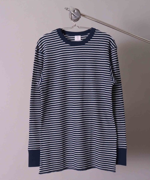 JEMORGAN（ジェーイーモーガン）の「(LK)【JEMORGAN】【パックT】ワッフル ボーダー 長袖 Tシャツ（Tシャツ/カットソー・メンズ・ワイン/ネイビー/杢グレー/グリーン/ナチュラル・X-LARGE/LARGE/MEDIUM）」の8枚目の写真