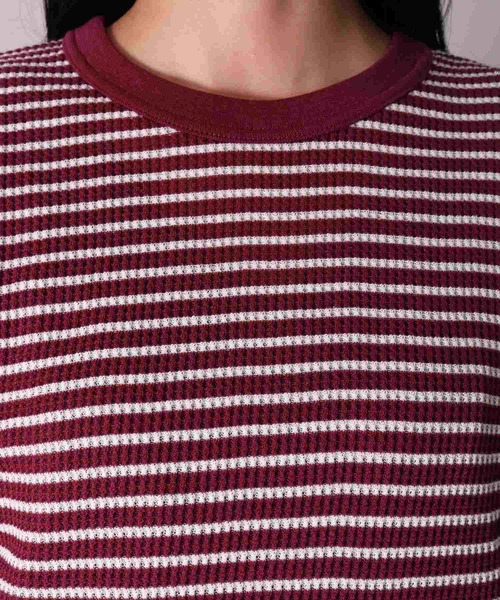 JEMORGAN（ジェーイーモーガン）の「(LK)【JEMORGAN】【パックT】ワッフル ボーダー 長袖 Tシャツ（Tシャツ/カットソー・メンズ・ワイン/ネイビー/杢グレー/グリーン/ナチュラル・X-LARGE/LARGE/MEDIUM）」の21枚目の写真