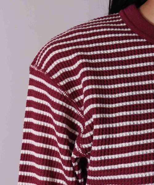 JEMORGAN（ジェーイーモーガン）の「(LK)【JEMORGAN】【パックT】ワッフル ボーダー 長袖 Tシャツ（Tシャツ/カットソー・メンズ・ワイン/ネイビー/杢グレー/グリーン/ナチュラル・X-LARGE/LARGE/MEDIUM）」の22枚目の写真