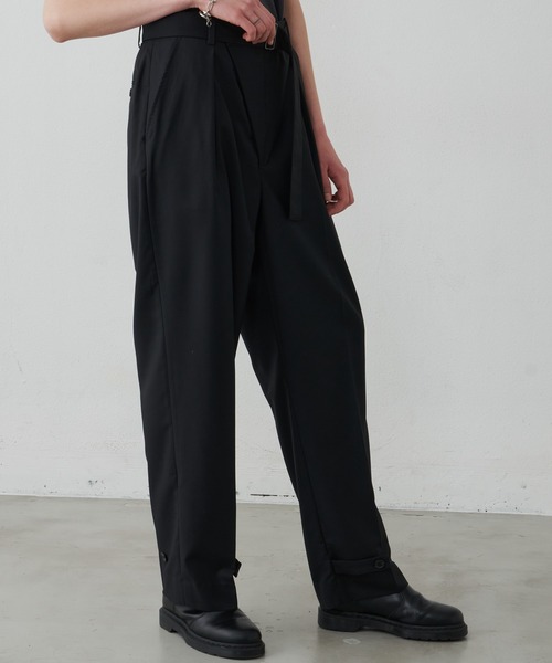 AIVER（アイバー）の「AIVER　ラップテーパードスラックスパンツ（スラックス・メンズ・ナチュラル/ネイビー/ブラック・LARGE/SMALL/MEDIUM）」の8枚目の写真