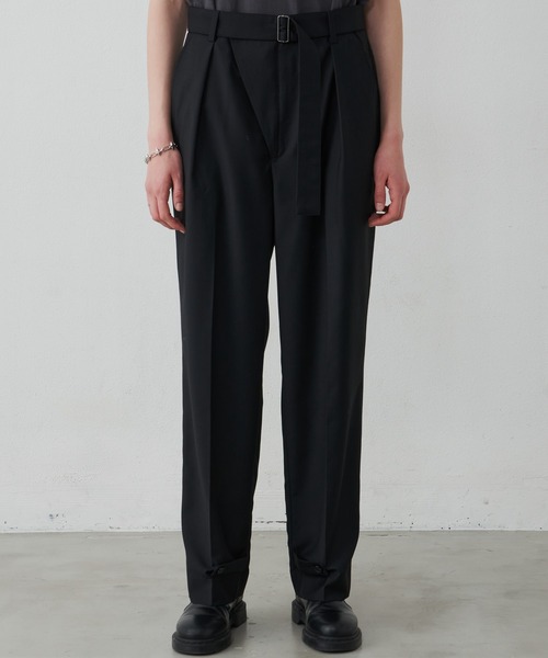 AIVER（アイバー）の「AIVER　ラップテーパードスラックスパンツ（スラックス・メンズ・ナチュラル/ネイビー/ブラック・LARGE/SMALL/MEDIUM）」の4枚目の写真