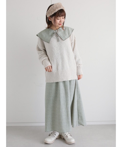 ehka sopo（エヘカソポ）の「前後着ブークレカーディガン（カーディガン/ボレロ・レディース・モカ/キナリ/サックスブルー・ﾌﾘ-）」の19枚目の写真