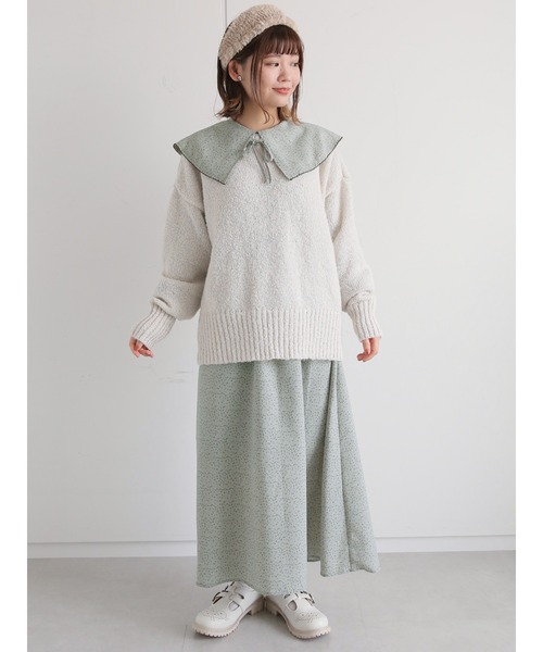 ehka sopo（エヘカソポ）の「前後着ブークレカーディガン（カーディガン/ボレロ・レディース・モカ/キナリ/サックスブルー・ﾌﾘ-）」の20枚目の写真