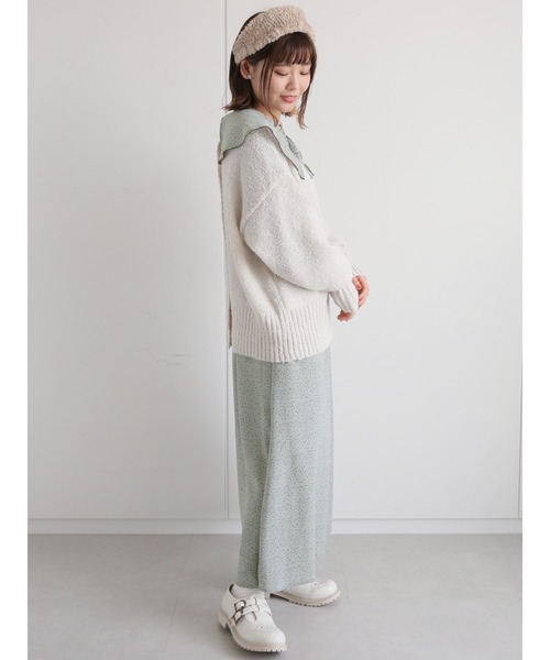 ehka sopo（エヘカソポ）の「前後着ブークレカーディガン（カーディガン/ボレロ・レディース・モカ/キナリ/サックスブルー・ﾌﾘ-）」の22枚目の写真