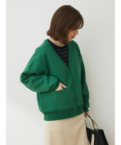 Sugar spoon(シュガースプーン)の「・SUGAR SPOON スウェットカーディガン(カーディガン/ボレロ・レディース・ブルー/プラム/ブラック/グリーン・FREE)」の5枚目の写真