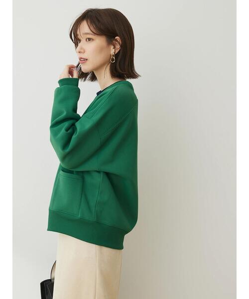 Sugar spoon(シュガースプーン)の「・SUGAR SPOON スウェットカーディガン(カーディガン/ボレロ・レディース・ブルー/プラム/ブラック/グリーン・FREE)」の12枚目の写真