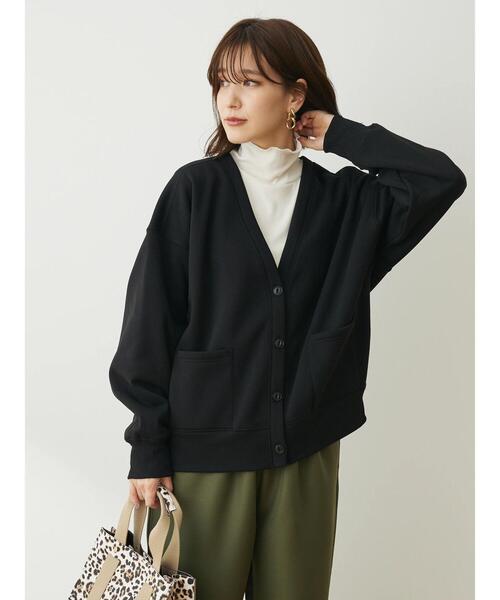 Sugar spoon(シュガースプーン)の「・SUGAR SPOON スウェットカーディガン(カーディガン/ボレロ・レディース・ブルー/プラム/ブラック/グリーン・FREE)」の13枚目の写真