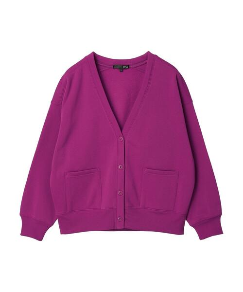 Sugar spoon(シュガースプーン)の「・SUGAR SPOON スウェットカーディガン(カーディガン/ボレロ・レディース・ブルー/プラム/ブラック/グリーン・FREE)」の8枚目の写真