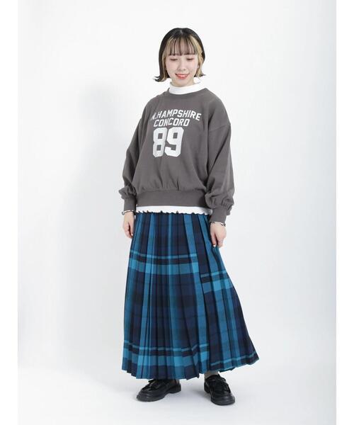 Samansa Mos2（サマンサ モスモス）の「プリーツスカート（スカート・レディース・ブルー/ブラック/カーキ/マスタード/レッド・ﾌﾘ-）」の12枚目の写真