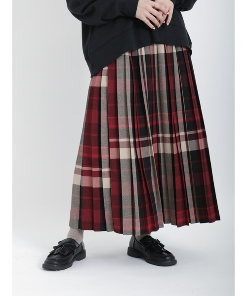 Samansa Mos2（サマンサ モスモス）の「プリーツスカート（スカート・レディース・ブルー/ブラック/カーキ/マスタード/レッド・ﾌﾘ-）」の5枚目の写真