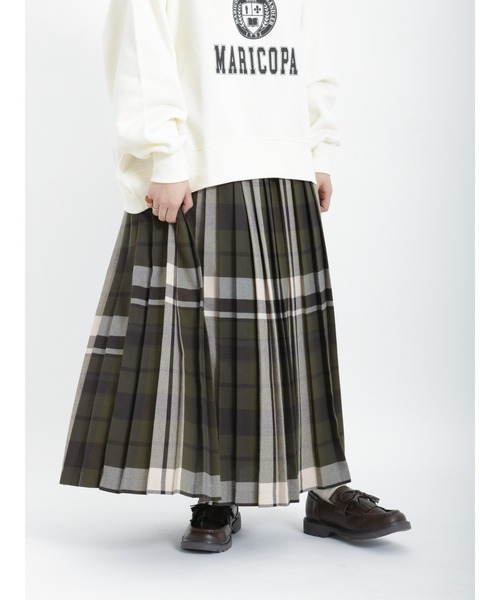 Samansa Mos2（サマンサ モスモス）の「プリーツスカート（スカート・レディース・ブルー/ブラック/カーキ/マスタード/レッド・ﾌﾘ-）」の3枚目の写真