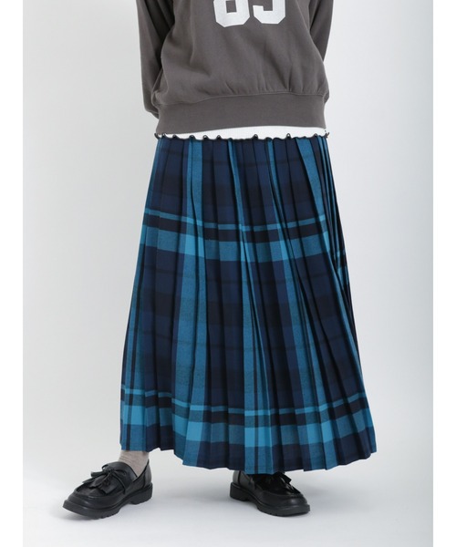 Samansa Mos2（サマンサ モスモス）の「プリーツスカート（スカート・レディース・ブルー/ブラック/カーキ/マスタード/レッド・ﾌﾘ-）」の4枚目の写真