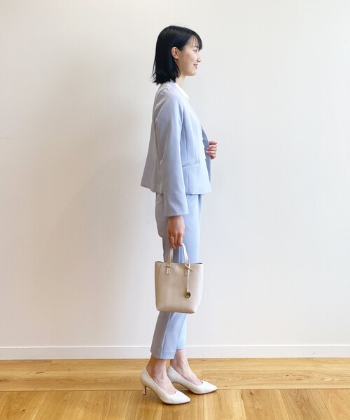 index（インデックス）の「◆セットアップ対応 センタープレステーパードパンツ【多機能】（その他パンツ・レディース・ライトグレー/ネイビー/ライトブルー・40/38/42/36）」の21枚目の写真