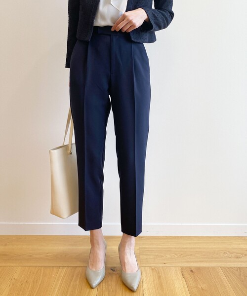 index（インデックス）の「◆セットアップ対応 センタープレステーパードパンツ【多機能】（その他パンツ・レディース・ライトグレー/ネイビー/ライトブルー・40/38/42/36）」の7枚目の写真