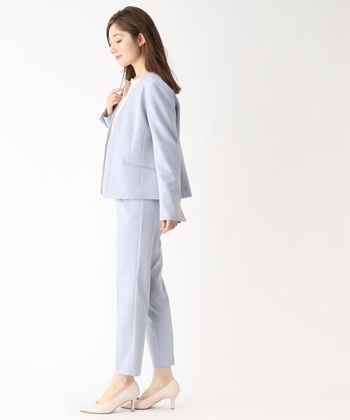 index（インデックス）の「◆セットアップ対応 センタープレステーパードパンツ【多機能】（その他パンツ・レディース・ライトグレー/ネイビー/ライトブルー・40/38/42/36）」の22枚目の写真