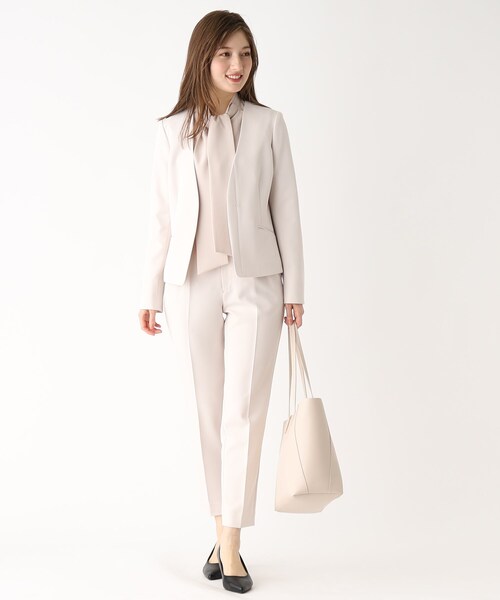 index（インデックス）の「◆セットアップ対応 センタープレステーパードパンツ【多機能】（その他パンツ・レディース・ライトグレー/ネイビー/ライトブルー・40/38/42/36）」の16枚目の写真