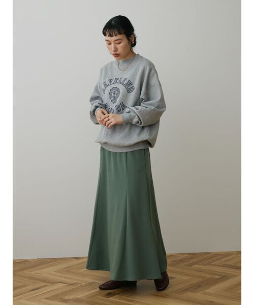CRAFT STANDARD BOUTIQUE(クラフトスタンダードブティック)の「裏毛フレアスカート(スカート・レディース・グレイッシュベージュ/カーキ/サックスブルー・M/L)」の15枚目の写真