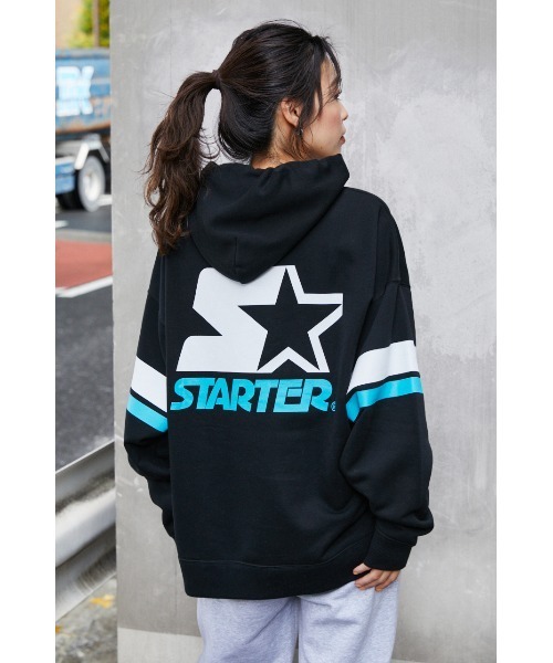 RODEO CROWNS WIDE BOWL(ロデオクラウンズワイドボウル)の「STARTER ラインフーディ(パーカー・レディース・ブラック/杢グレー/ブルー・FREE)」の6枚目の写真
