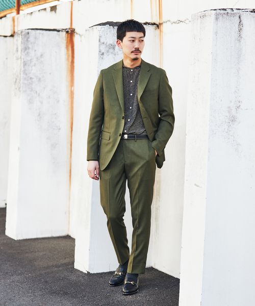 EDIFICE（エディフィス）の「オクタワルツ ツイル 2ボタン ジャケット【セットアップ着用可】（テーラードジャケット・メンズ・カーキ/ネイビー/チャコールグレー/ベージュ・MEDIUM/LARGE/SMALL/X-LARGE）」の5枚目の写真