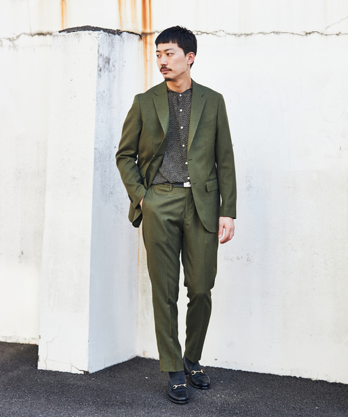 EDIFICE（エディフィス）の「オクタワルツ ツイル 2ボタン ジャケット【セットアップ着用可】（テーラードジャケット・メンズ・カーキ/ネイビー/チャコールグレー/ベージュ・MEDIUM/LARGE/SMALL/X-LARGE）」の6枚目の写真