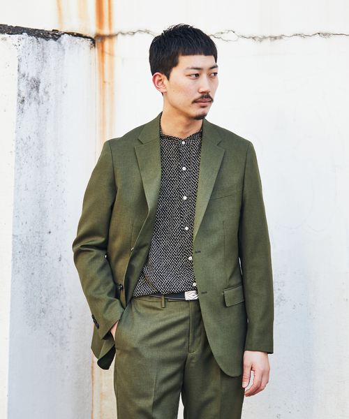 EDIFICE（エディフィス）の「オクタワルツ ツイル 2ボタン ジャケット【セットアップ着用可】（テーラードジャケット・メンズ・カーキ/ネイビー/チャコールグレー/ベージュ・MEDIUM/LARGE/SMALL/X-LARGE）」の7枚目の写真